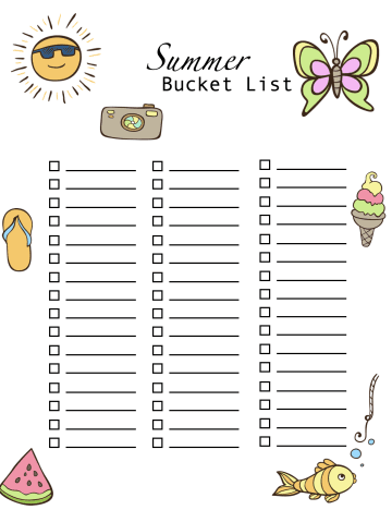 Pages Summer Bucket List Template